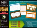 Tarjetas de visita especial escritura reverso