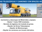 Servicio y Alquiler de Transporte en Grúas Telescópicas