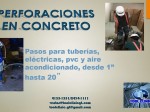 Herramientas eléctricas y perforaciones en concreto.